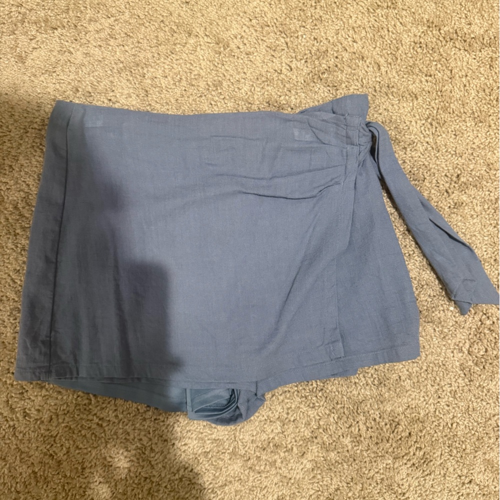 Pink Lily Dusty Blue Women's Wrap Skort